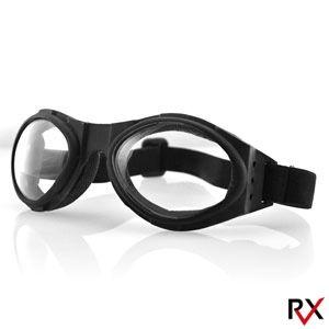 Bobster BugEye Action Eyewear Goggles, Black Frame, Clear Lens