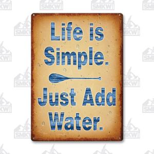 Just Add Water Tin Sign