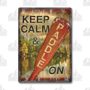 Paddle On Tin Sign