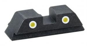 Ameriglo Night Sights - Classic Style - Yellow REAR Only - .256 inch Height, Fits For Glocks 17,19,22,23,24,26,27,33,34,35,37,38,39 GL-115R