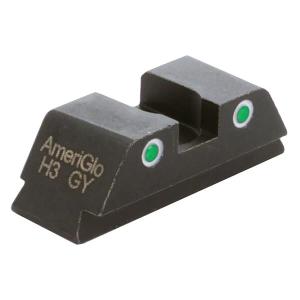 Ameriglo Classic Green Tritium 2-Dot w/White Outlines .272"H .15"W Sq Notch Rear Sight for Glock (Excl. 42,43,48) GL-119R