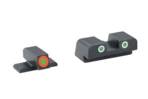 Ameriglo Tritium Front/Rear Combo Sights Green Dot White Outline Rear And Green Dot Orange Outline Front For SIG #8