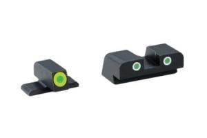 Ameriglo Tritium Front/Rear Combo Sights Green Dot White Outline Rear And Green Dot LumiLime Outline Front For SIG #8