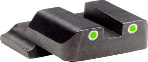 AmeriGlo Rear Only-Green Tritium Lamp, 2-dot White Outlines .165 Sq Notch, SW-470R