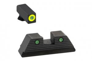 AmeriGlo Trooper Sets of Pistol Tritium Night Sights for Glock 20,21,29,30,31,32,36,40,41, Green, GL-820