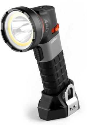 Nebo Luxtreme SL25R Rechargeable 1/4 Mile Spotlight w/ Integrated COB, Black/Grey, NEB-SPT-1004