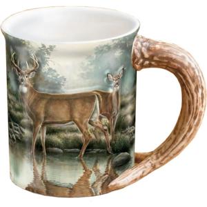 Wild Wings Sculpted Mug Tranquil Waters Whitetail Deer 8955712365