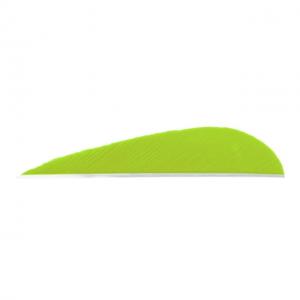 Trueflight Parabolic Feathers, Chartreuse 3 in. RW 100 pk., 11213