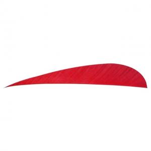 Trueflight Parabolic Feathers, Red 4 in. RW 100 pk., 11503