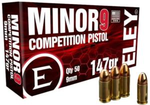 ELEY MINOR 9 COMPETITION 9MM 147GR FMJ 50RD 20BX/CS