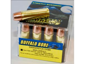 Buffalo Bore Dangerous Game Ammunition 454 Casull 300 Grain Lehigh Mono-Metal Lead-Free Box of 20 - 566326