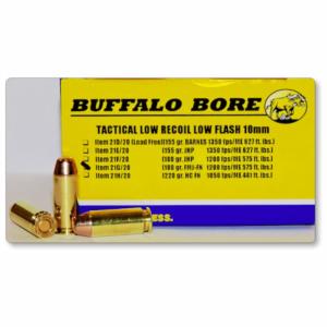 Buffalo Bore Tactical 10mm Auto Ammunition 20 Rounds FMJ FN 180 Grain 21G/20