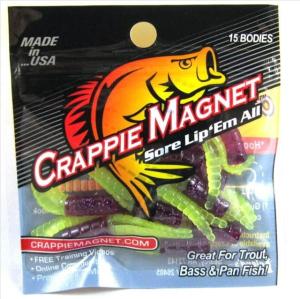Leland Crappie Magnet Therapist Body Pack Purple/Chartreuse, 15/Pack, 32101