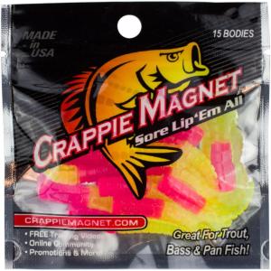 Leland Crappie Magnet 15pc Body, Pink And Chartreuse, 87276