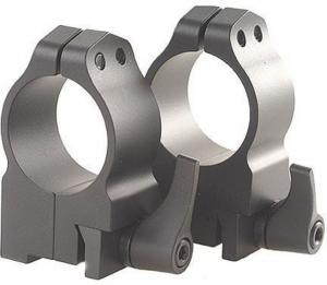 Warne Maxima Steel Rings, 1in, Ruger M77 & Hawkeye Grooved Receiver, QD, High - Matte 2R7LM