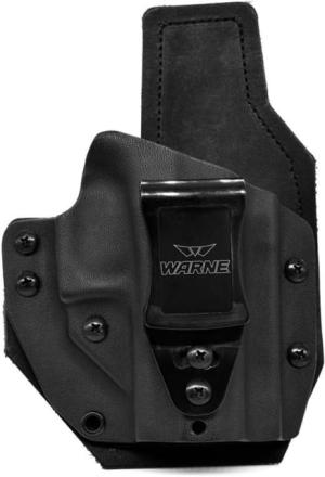 Warne Hybrid IWB Holster, Black, Right Hand, Glock 17, 19, 22, 23, 19X, 44, 45, 34, 35, 9204