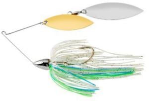 War Eagle Double Willow Spinnerbait Mustad Fishing Hook, 1/4oz, 1 Piece, Blue Herring, WE14NW08