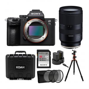 Sony Alpha a7 III Full-Frame Mirrorless Digital Camera with 28-75mm Lens, 64GB SD Card, and Protective Case Bundle