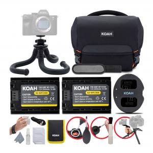Koah PRO Sony NP-FZ100 Two-Pack Rechargeable 2000mAh Battery and Dual Charger Bundle with Accessory