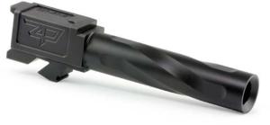 Zaffiri Precision Glock 19 Gen 1-4 Flush and Crown Pistol Barrel, 9mm Caliber, 1-10 Twist, 416R Stainless Steel, Black Nitride, ZpBarG19FlushBlk