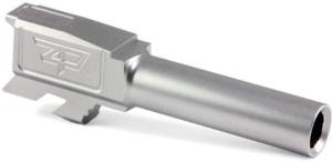 Zaffiri Precision Glock 43/43x Flush and Crown Pistol Barrel, 9mm Caliber, 1-10 Twist, 416R Stainless Steel, Stainless Steel, ZpBarG43FlushSS