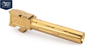 Zaffiri OPMOD MG9 Glock 19 Flush and Crown Pistol Barrel, Gold, ZP.19BG.OPMOD
