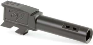 Zaffiri Precision Flush and Crown Ported Pistol Barrel, Glock 43/43x ZPS.P, 9mm, 1/10 Twist, 416R Stainless Steel, Black Nitride, ZpBarG43PortBlk
