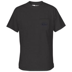 Drake Men's Patriotic Bar Short-Sleeve Casual Shirt - Graphite Heather L
