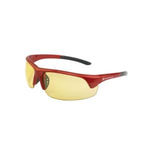 Caldwell S&W Corporal Half Frame Shooting Glasses, Red Frame, Amber Lens, 110163