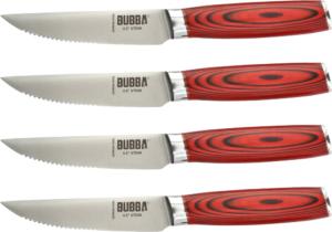 Bubba Blade Steak Knife Set, Four 4.5in Steak Knives, Stainless Steel, Rosewood G10 Handle, 1137660
