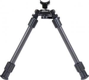 Caldwell Accumax Carbon Fiber Premium Swivel Stud Bipod, 9in-13in, Black, 1092516