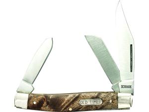 Old Timer Senior Folding Pocket Knife Clip, Sheepsfoot and Spey Stainless Steel Blades - 729635