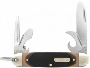 Old Timer Traditional Scout Folding Pocket Knife 7Cr17MoV High Carbon Stainless Steel Old Timer Sawcut Handle - 552849