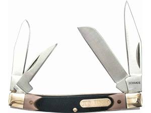 Old Timer Workmate Folding Pocket Knife 4-Blade Sheepsfoot, Clip, Wharncliffe, and Clip Pen 7Cr17MoV High Carbon Stainless Steel Old Timer Sawc... - 606523