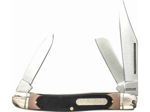 Old Timer Lumberjack Folding Pocket Knife 3-Blade Clip, Sheepsfoot, Pen Point 7Cr17MoV High Carbon Stainless Steel Old Timer Sawcut Handle - 557600