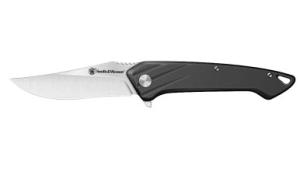 S&W KNIFE BLACK OPS RECURVE FOLDER 3" SS/BLACK DROP POINT