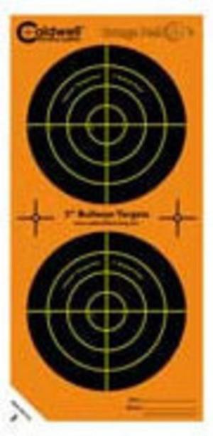 Caldwell Orange Peel Bulls Eye Targets w/ Dual-color Flake-off, 2in, 10 Sheets 686444