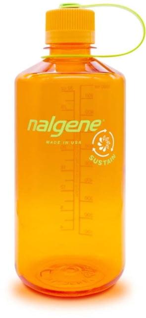 Nalgene Narrow Mouth 1 Quart Sustain Water Bottle, 32 oz, Clementine, 2020-1332