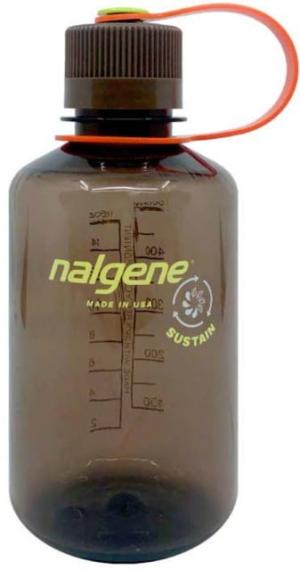 Nalgene Narrow Mouth 1 Pint Sustain Water Bottle, 16 oz, Woodsman, 2020-0816