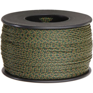 Parachute Cords 1113 Nano Cord Woodland Camo Braided Premium Nylon Sport and Tie Cord