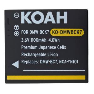 Koah PRO Panasonic DMW-BCK7 Rechargeable Replacement 1100mAh Li-ion Battery in Black