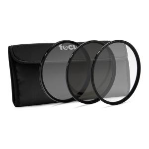 Focus Camera 72mm 3-Piece Camera Lens Filter Kit with UV, CPL and Neutral Density in Black