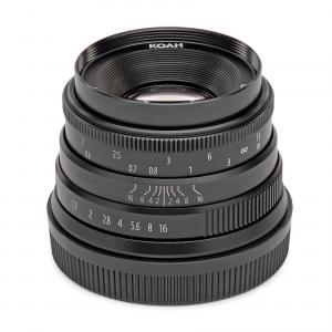 Koah Artisans Series 35mm f/1.7 Large Aperture Manual Focus Lens for Fujifilm FX (Black)