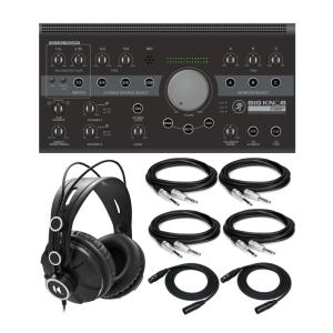 Mackie Big Knob Studio+ 4x3 Studio Monitor Controller and Interface Bundle with Headphones and Cables in Black