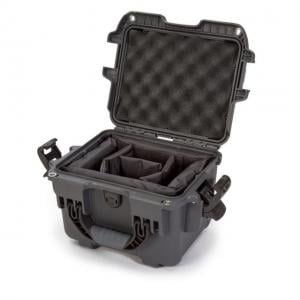 Nanuk 908 Case with Padded Divider, Graphite, Small, 908-2007