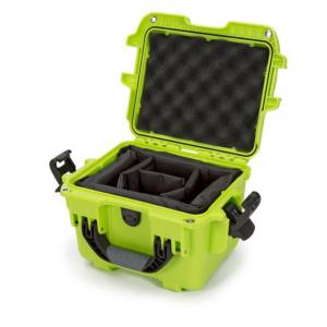 Nanuk 908 Case with Padded Divider, Lime, Small, 908-2002