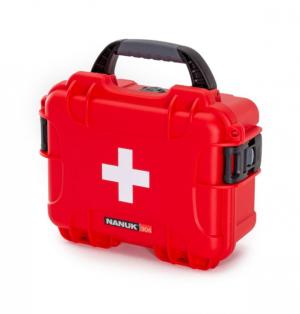 Nanuk Case 904 w/First Aid Logo, Red, Small, 904-FSA9