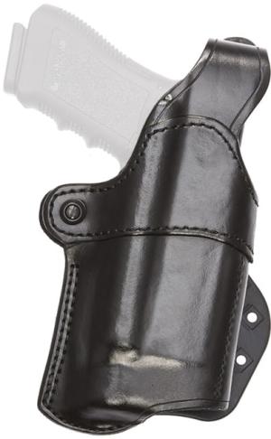 Aker Leather Model 267 Nightguard Paddle Holsters, HK P2000, Insight Technology M3/Streamlight TLR-1, Right, Plain, Black, H267BPR-P2KM3