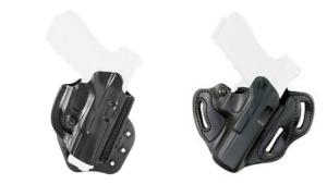 Aker Leather Model 268a Flatsider Paddle XR19 Strapless Open Top Holster, Smith & Wesson M&P 40/Smith & Wesson M&P 45/Smith & Wesson M&P M2.0 Compact 4in, Right, Plain, Black, H268ABPR-XD4