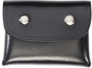 Aker Leather Model 586 Surgical Glove Pouch, Chrome Snap, Small, Plain, Black, A586-BP-CH